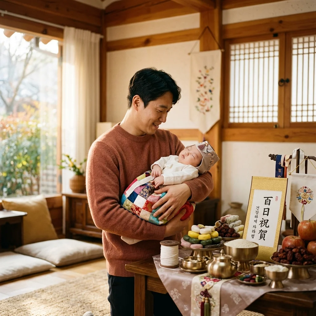 오늘 아침 등원길에 문득 떠오른 우리 아이 백일의 추억