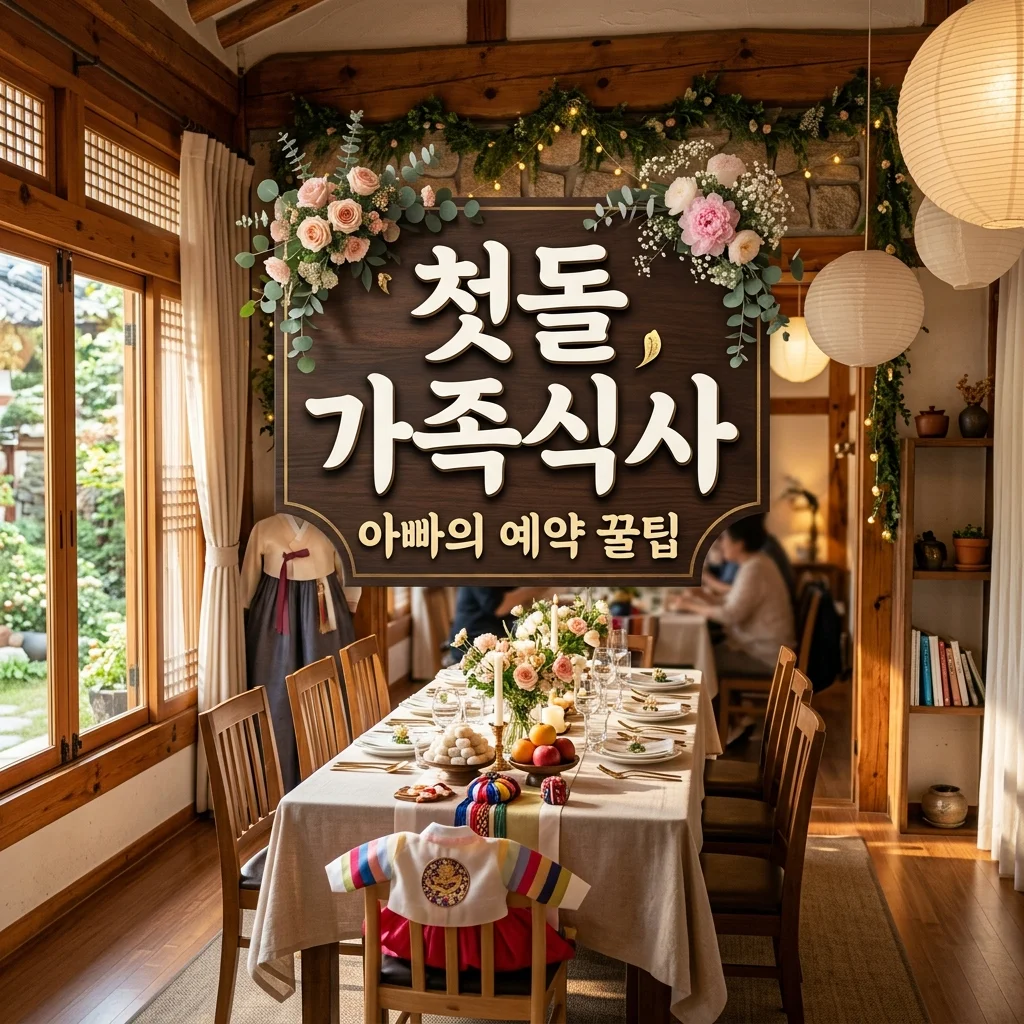돌잔치 생략 가족 식사 대체 가이드: 직계가족 범위와 아빠의 예약 팁