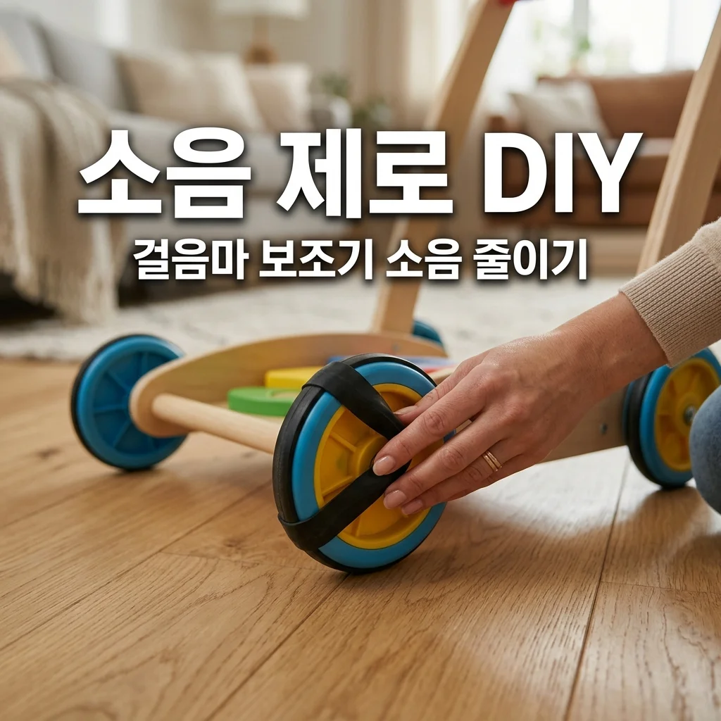 걸음마 보조기 소음 줄이기! 아파트 층간소음 방지 바퀴 고무 밴딩 DIY