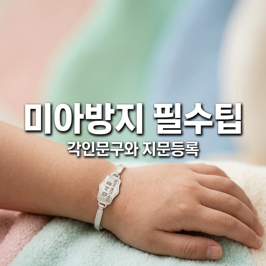 미아방지 은팔찌 각인 문구 추천과 아동 지문 사전 등록 방법 완벽 가이드