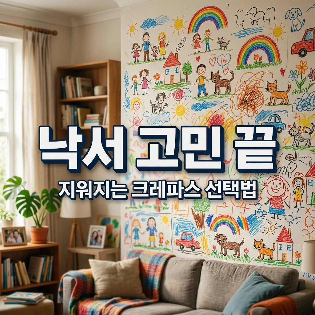 지워지는 크레파스 선택 기준: 거실 벽지 낙서 지우는 법 (6살 딸 육아 경험담)