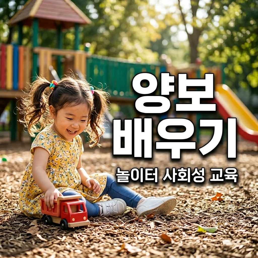 3세 여아 사회성 발달 돕는 놀이터 장난감 양보 교육 가이드