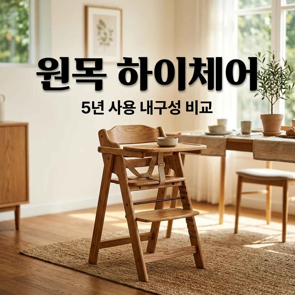 유아용 하이체어 원목 의자 브랜드별 내구성 비교: 6세 딸 5년 실사용 후기