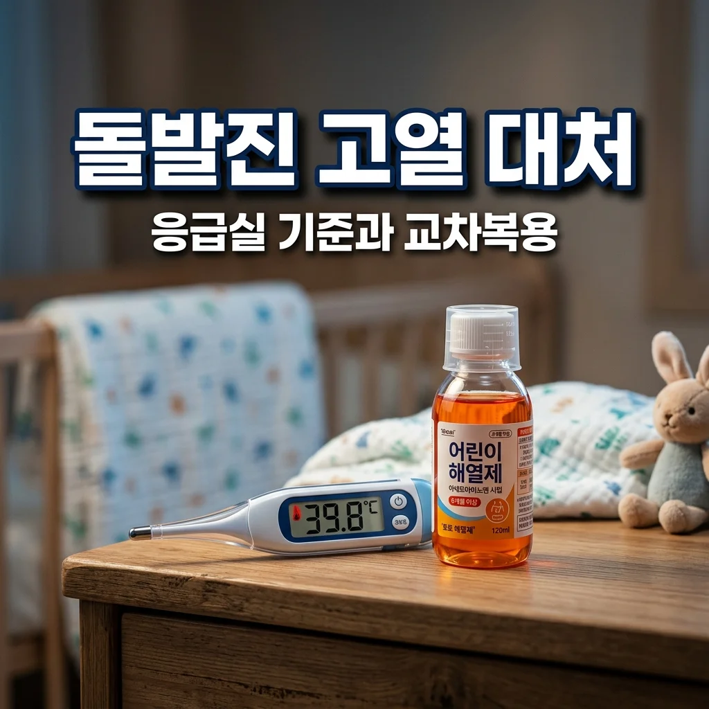 돌발진 고열 대처법, 응급실 기준과 아빠가 기록한 교차 복용 타임라인