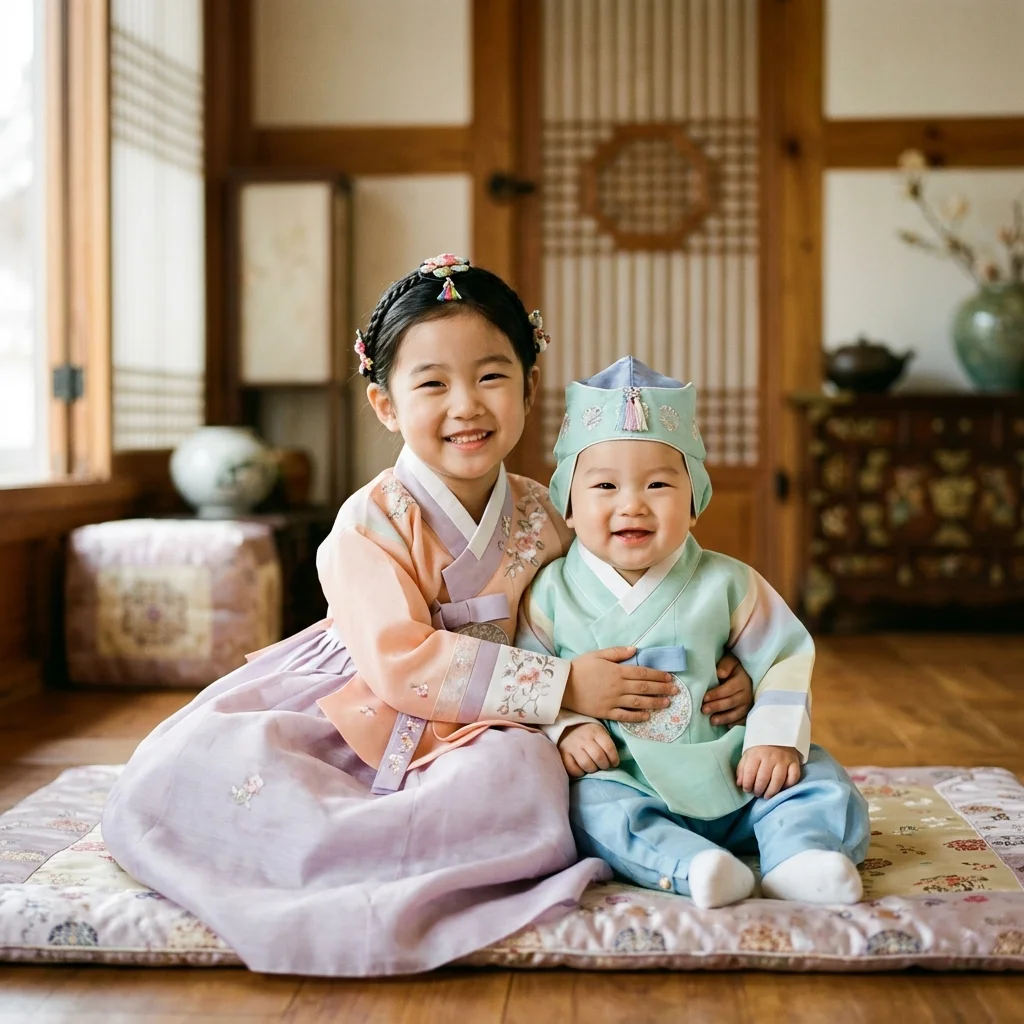 신의 한 수, 누나와 남동생의 커플 한복 코디
