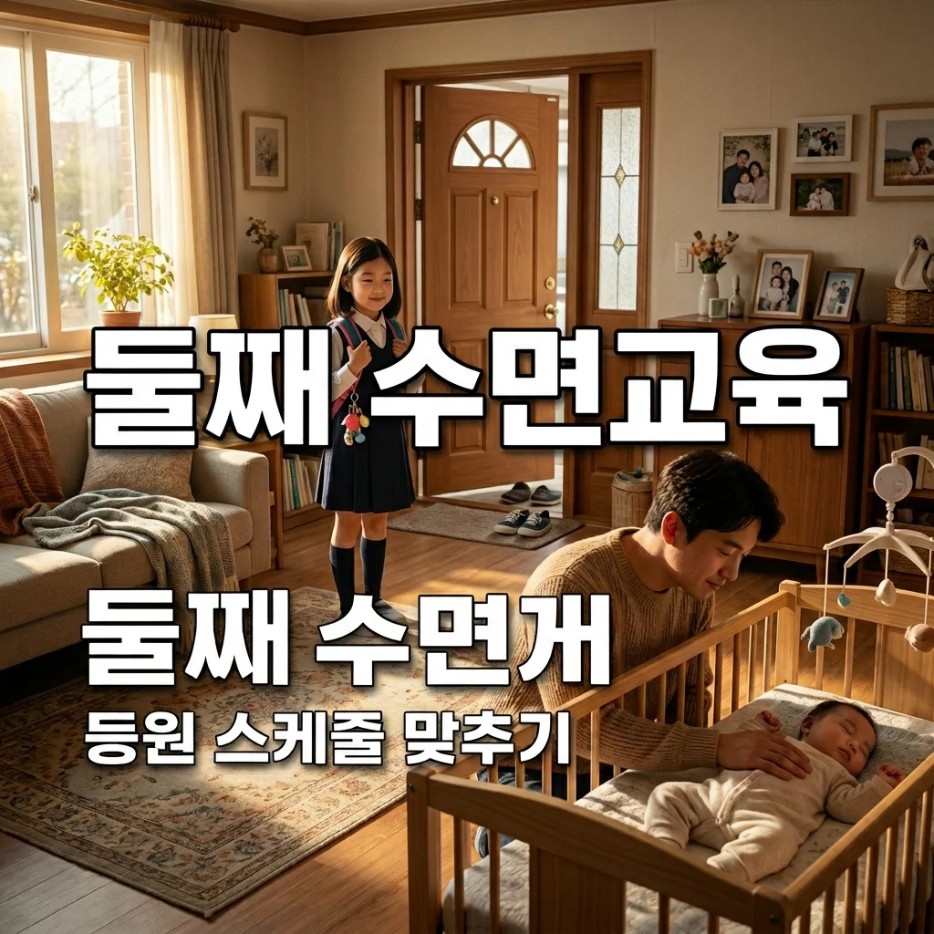 5개월 둘째 수면 교육: 누나 유치원 등원 스케줄에 맞춘 아빠의 낮잠 루틴