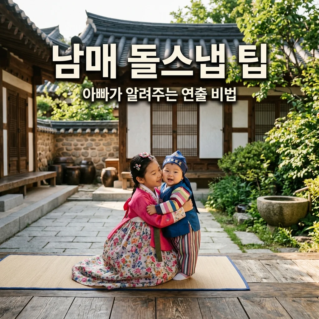 둘째 아들 돌 스냅 성공기: 누나와 함께하는 남매 컷 연출 아빠의 실전 팁