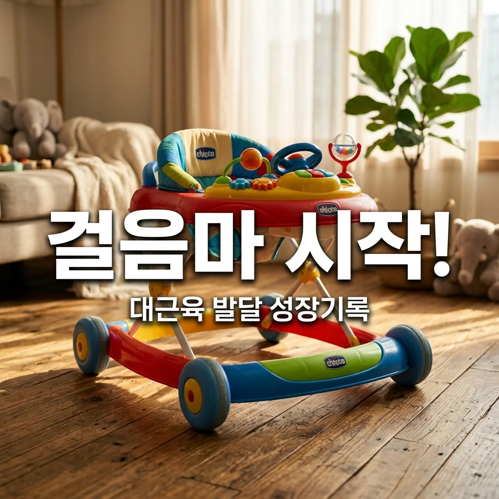 아기 걸음마 보조기 사용과 대근육 발달 시기: 둘째 아들의 성장 기록과 남매 육아 팁