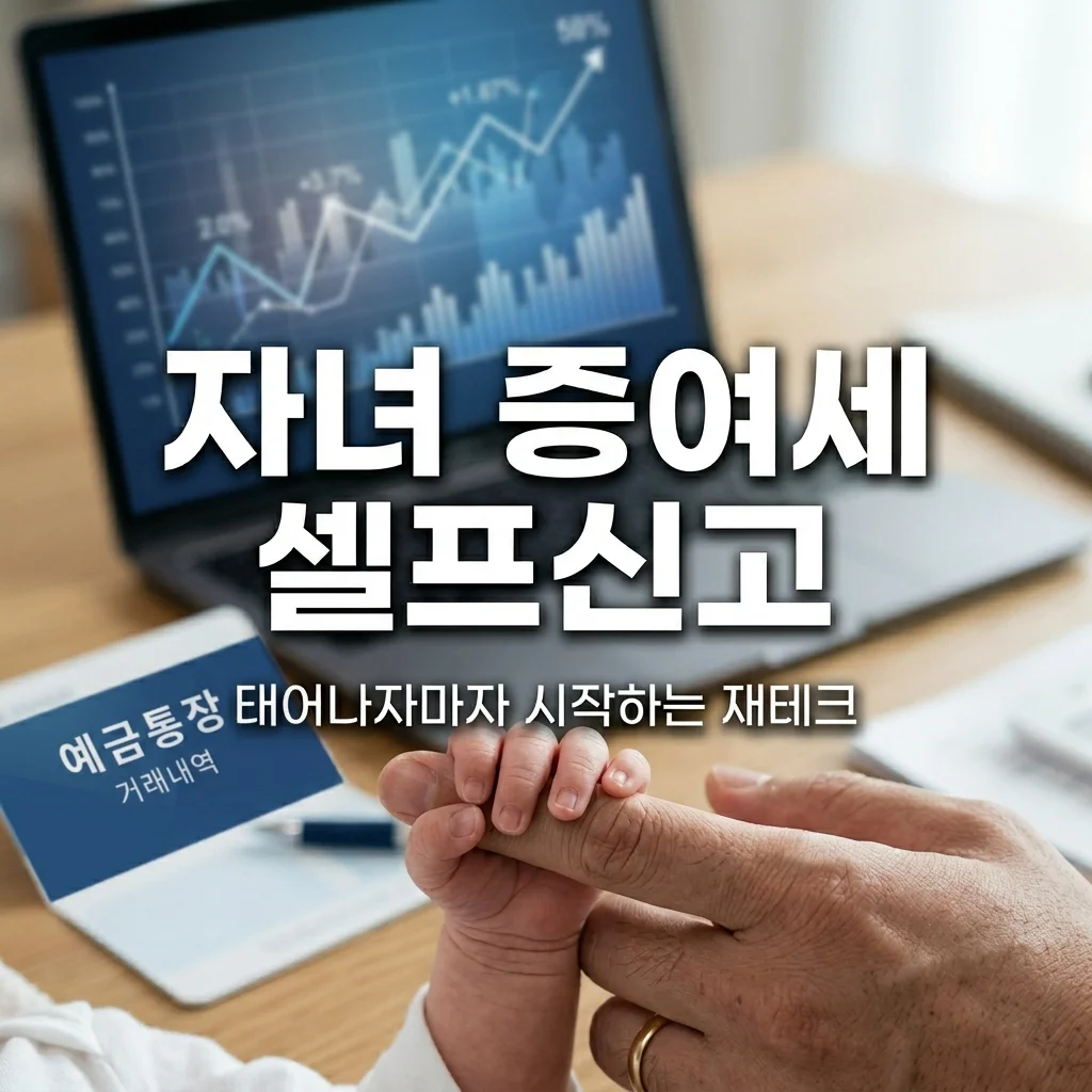 자녀 증여세 신고 방법, 둘째 아들 태어나자마자 홈택스 비과세 셀프 신고 후기