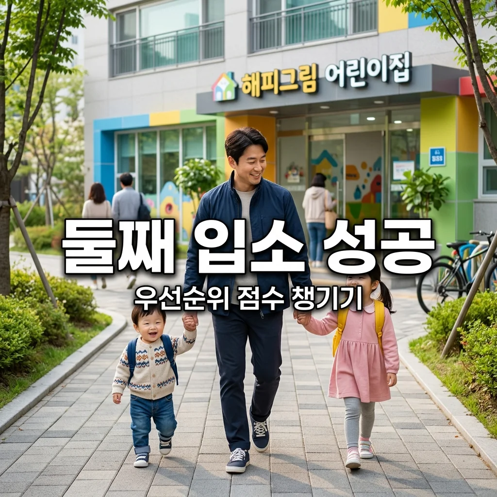 어린이집 입소대기 순번 빨리 당기는 법! 둘째 누나 우선순위 점수 혜택 총정리