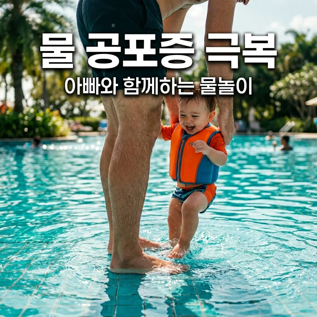 아기 물 공포증 극복법, 아빠 발등 물놀이로 수영장 투어 성공한 후기