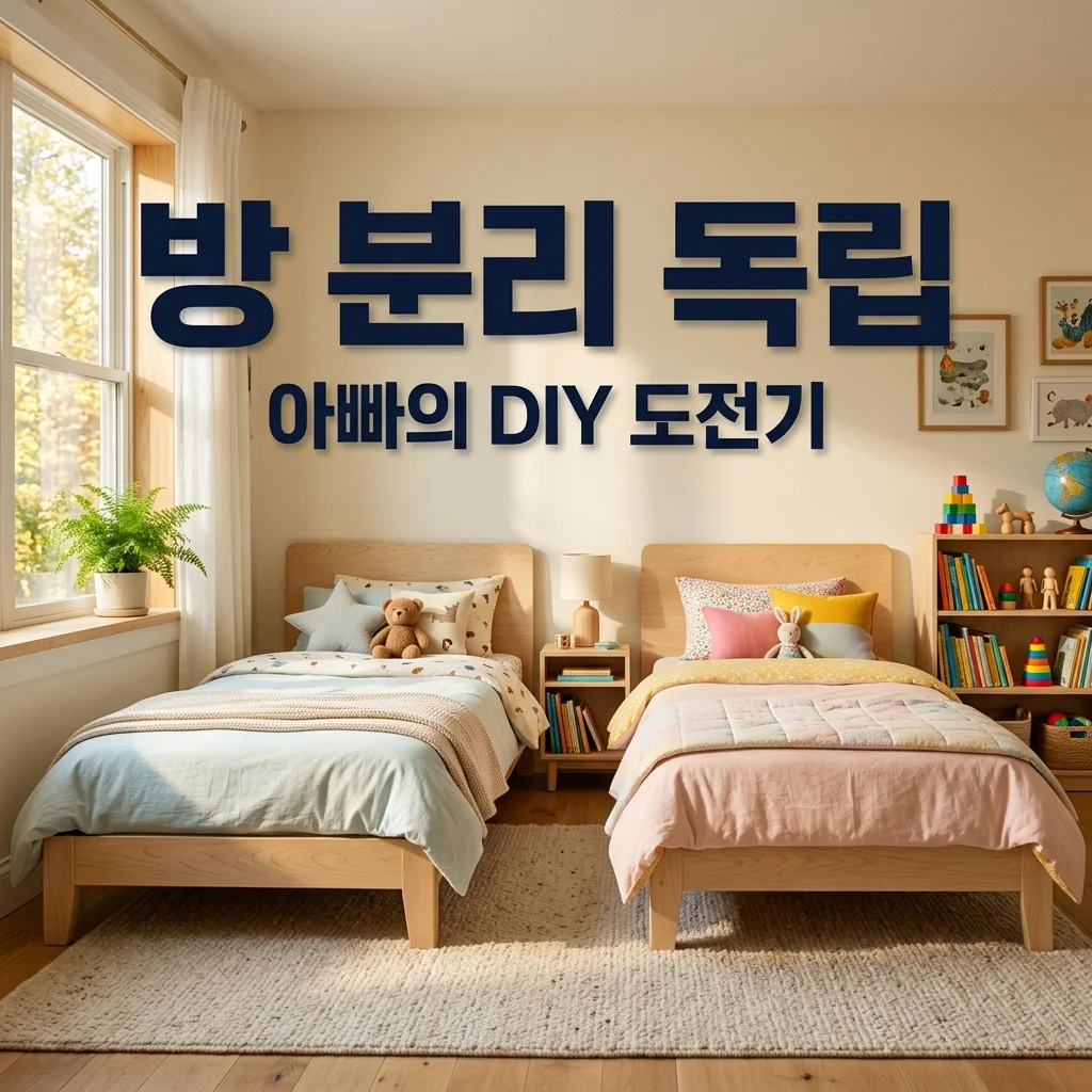 둘째 아들 방 분리 독립! 누나 침대 옆 저상형 프레임 DIY 제작기