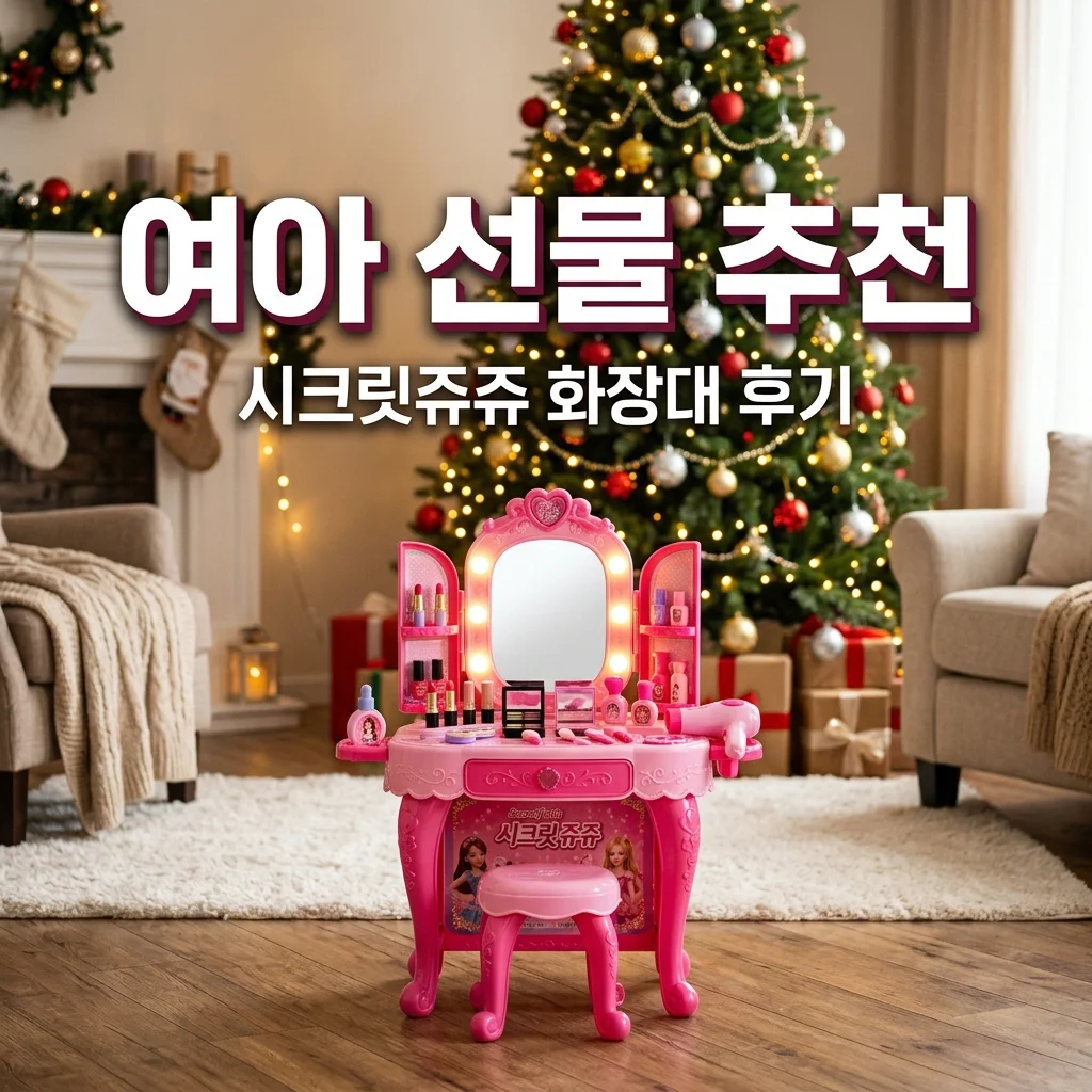 5세 여아 크리스마스 선물 추천! 시크릿쥬쥬 화장대 조립 후기 및 실사용 팁