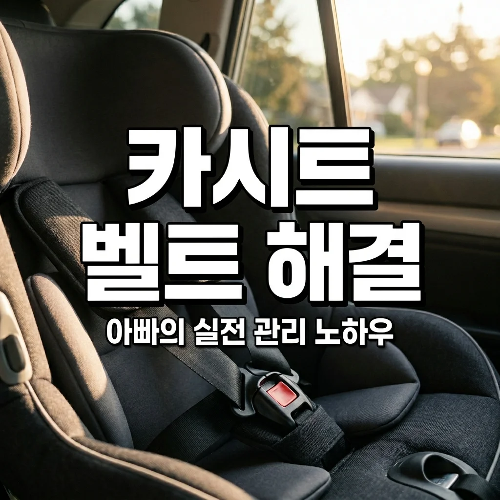 카시트 안전벨트 꼬임 해결법! 느슨한 장력 조절하는 아빠의 꿀팁
