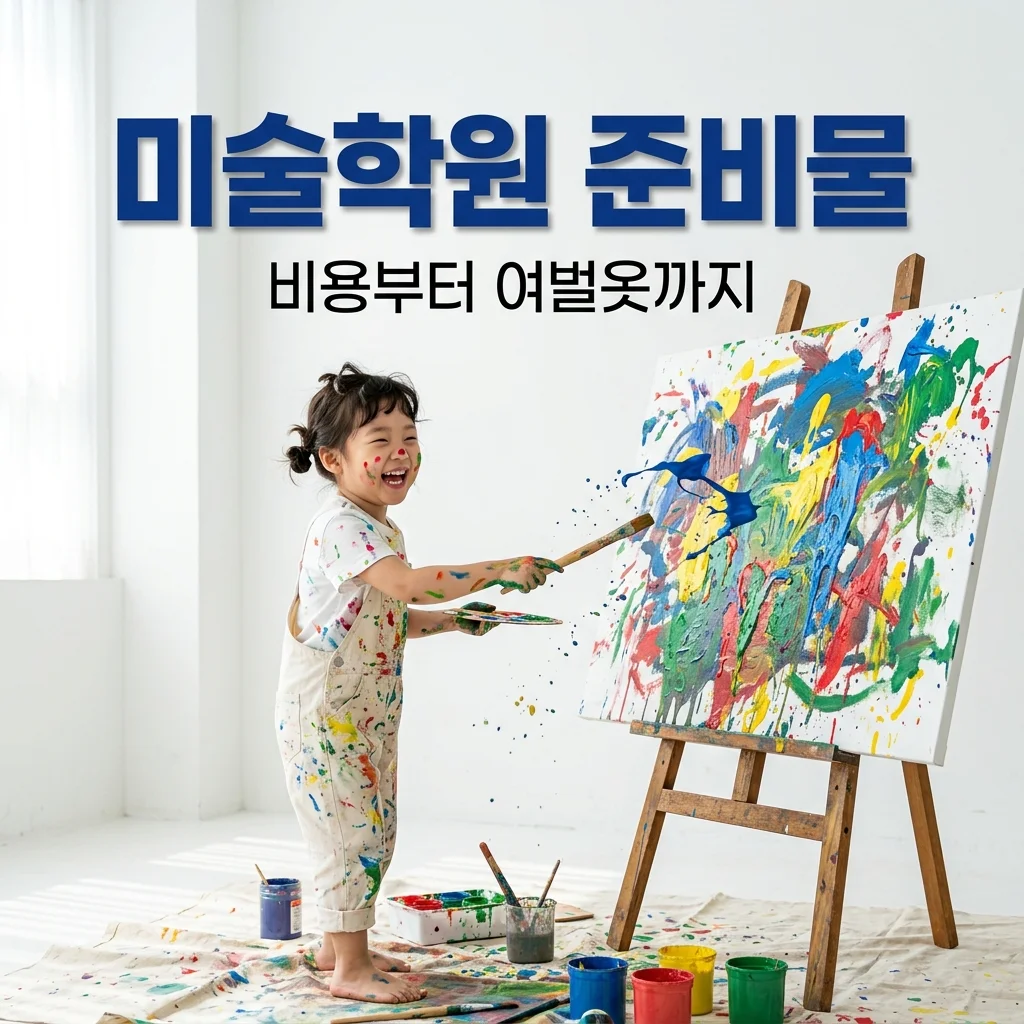 4세 유아 퍼포먼스 미술 학원 비용 및 아빠가 챙긴 여벌 옷 준비물 가이드