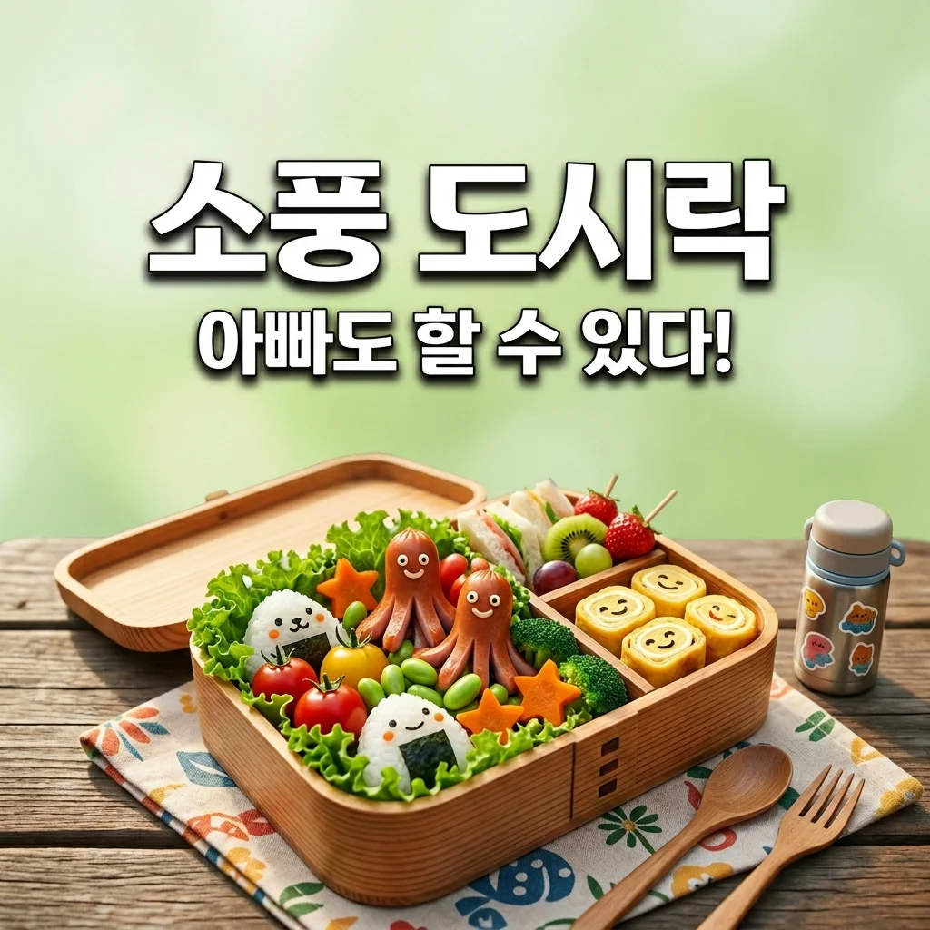 유치원 소풍 도시락 싸기 | 손재주 없는 아빠도 1시간 컷 문어 소시지 성공 비법