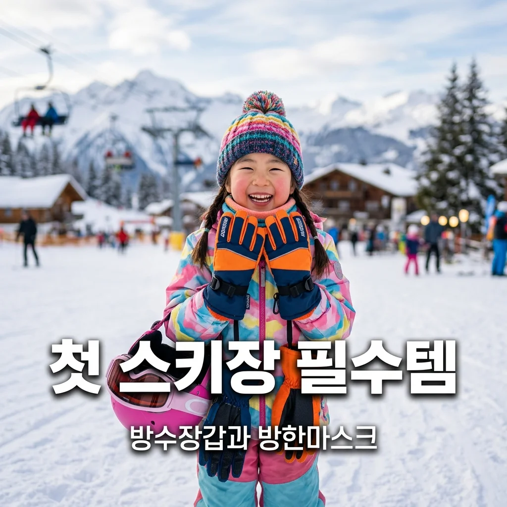6살 딸 첫 스키장 나들이! 아빠가 챙긴 필수 방수 장갑과 방한 마스크 준비물 리스트