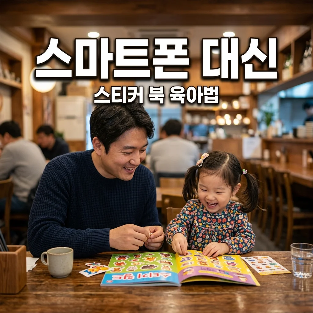 4세 딸 스마트폰 노출 제한! 식당에서 영상 대신 스티커 북 활용법
