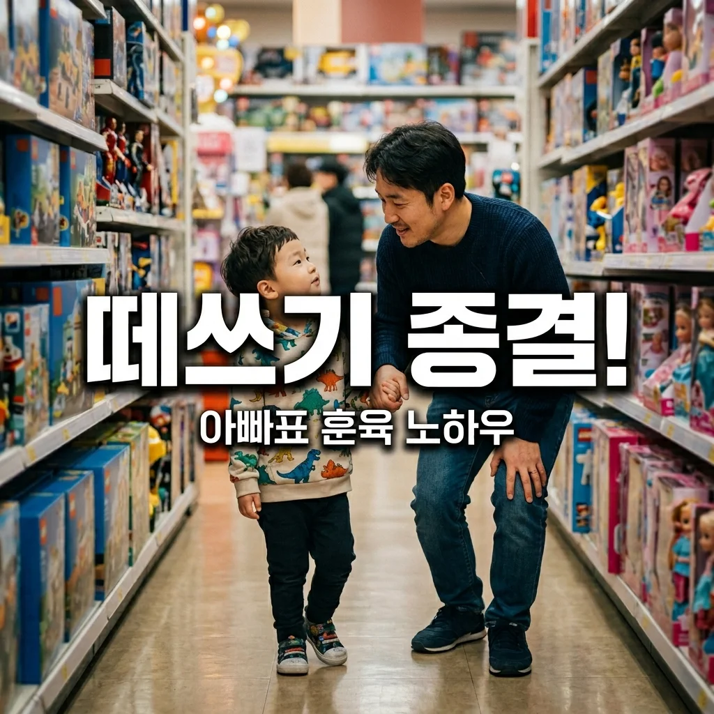3세 아들 장난감 코너 드러눕기, 아빠가 안아 올리지 않고 훈육한 법