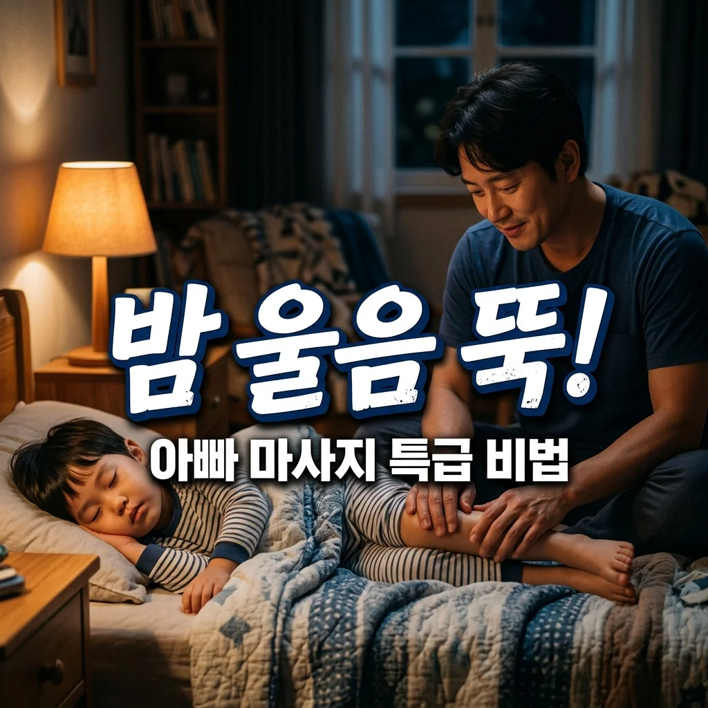 둘째 아들 밤마다 깨서 울 때, 야제증 vs 성장통? 아빠표 마사지 꿀팁