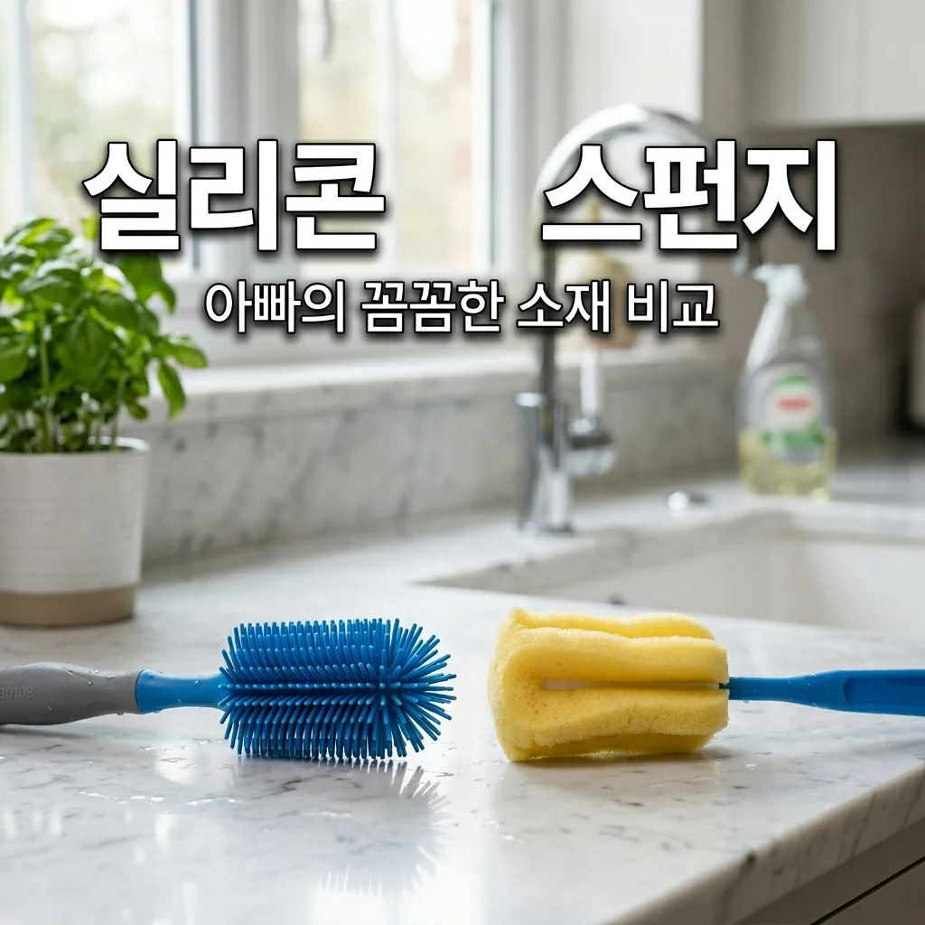 젖병세척솔 실리콘 vs 스펀지 비교, 내구성 따지는 아빠의 최종 선택