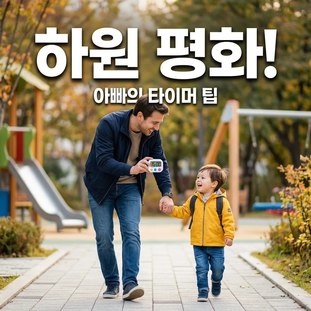 3세 아들 놀이터 하원 전쟁 끝! 아빠의 타이머 팁으로 평화 찾기