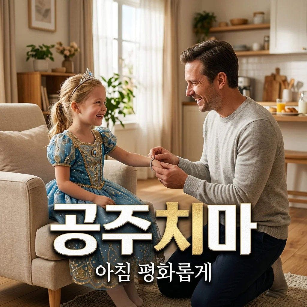 유치원 등원 전 공주 치마 고집하는 6살 딸, 평화롭게 타협하는 아빠의 대화 스킬
