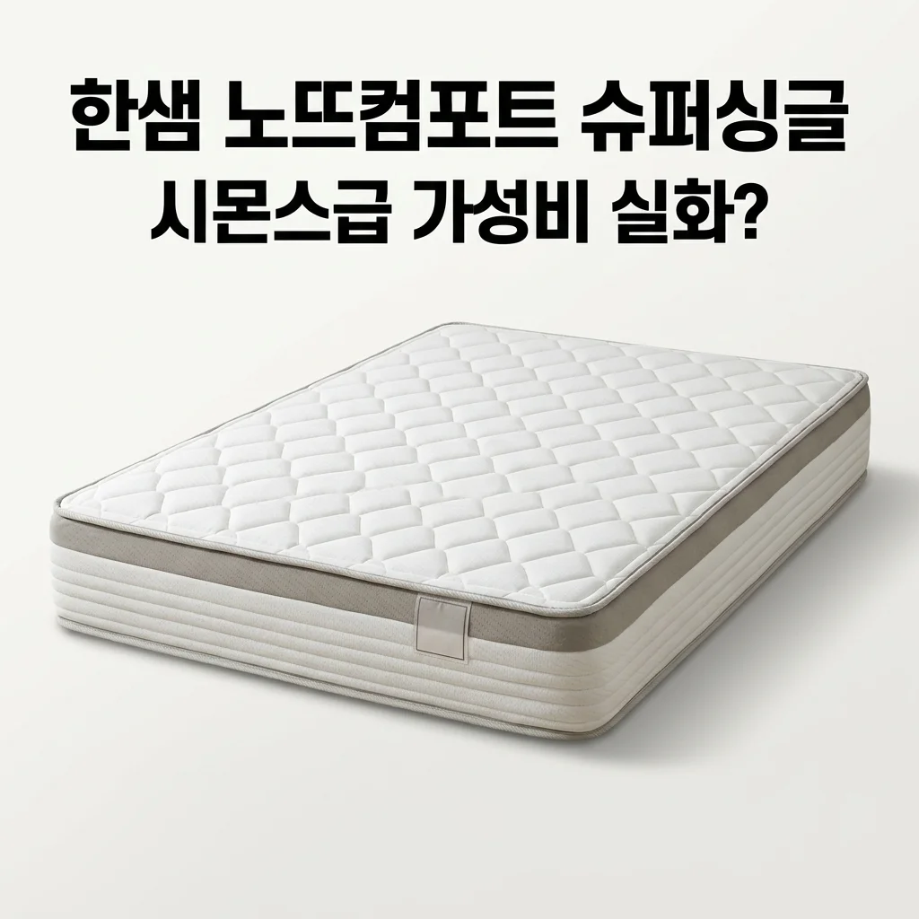 한샘 노뜨컴포트 슈퍼싱글 매트리스, 시몬스급 가성비 실화?