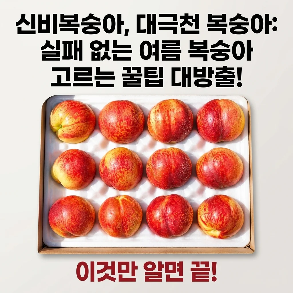 신비복숭아, 대극천 복숭아: 실패 없는 여름 복숭아 고르는 꿀팁 대방출!