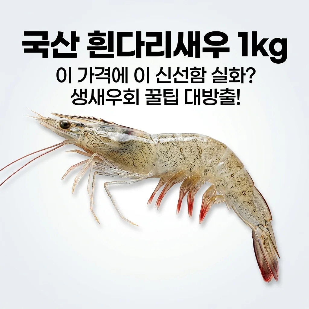 국산 흰다리새우 1kg, 이 가격에 이 신선함 실화? 생새우회 꿀팁 대방출!