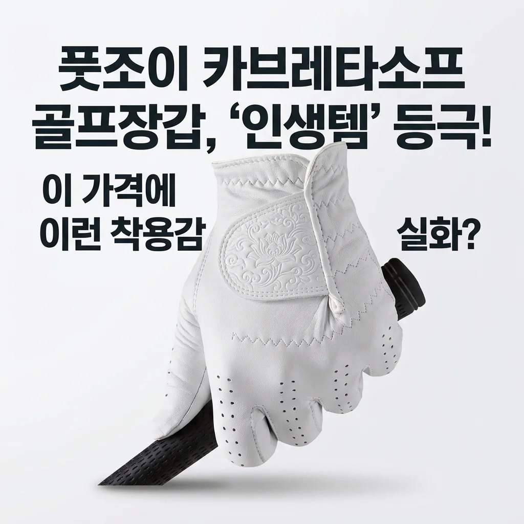 풋조이 카브레타소프 골프장갑, '인생템' 등극! 이 가격에 이런 착용감 실화?