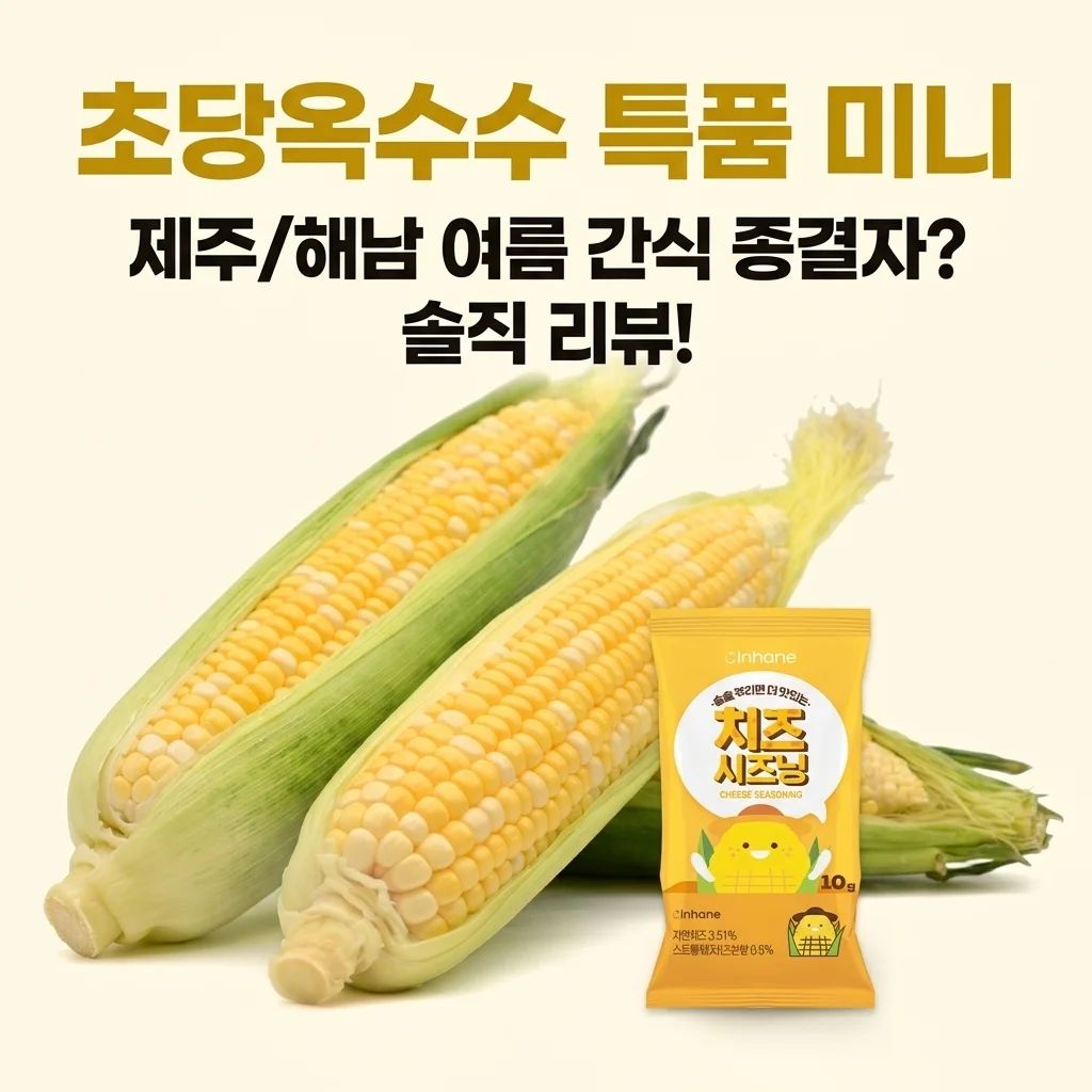 초당옥수수 특품 미니, 제주 해남 여름 간식 종결자? 솔직 리뷰!