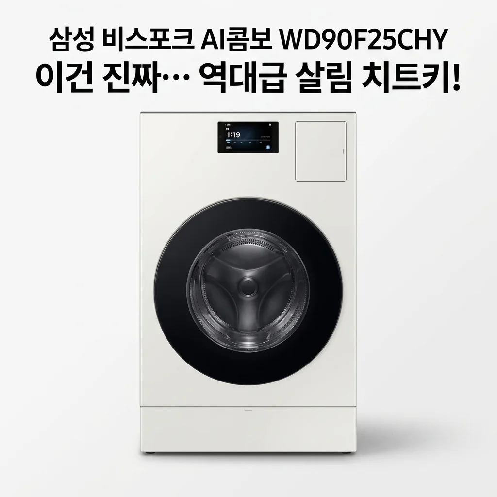 삼성 비스포크 AI콤보 WD90F25CHY, 이건 진짜… 역대급 살림 치트키!