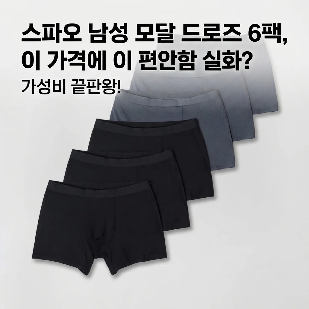 스파오 남성 모달 드로즈 6팩, 이 가격에 이 편안함 실화?