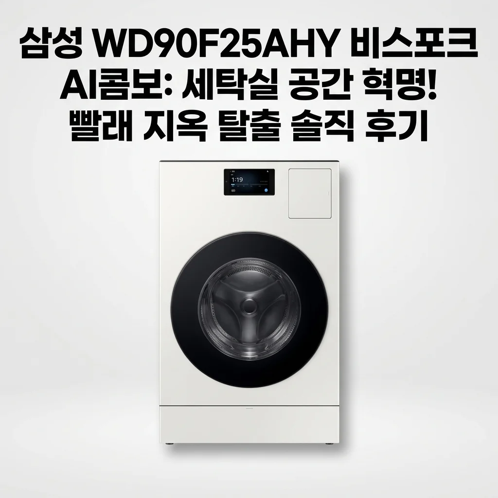 삼성 WD90F25AHY 비스포크 AI콤보: 세탁실 공간 혁명! 빨래 지옥 탈출 솔직 후기