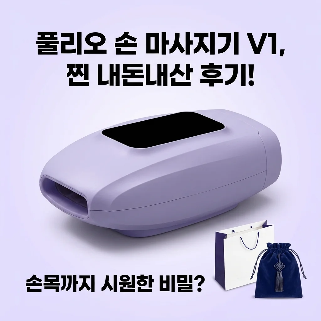 풀리오 손 마사지기 V1, 찐 내돈내산 후기! 손목까지 시원한 비밀?