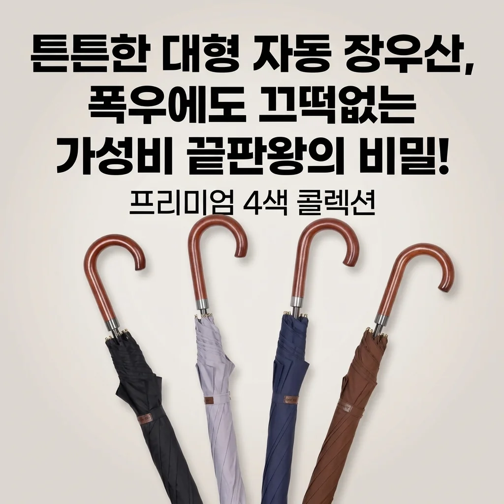 튼튼한 대형 자동 장우산, 폭우에도 끄떡없는 가성비 끝판왕의 비밀!