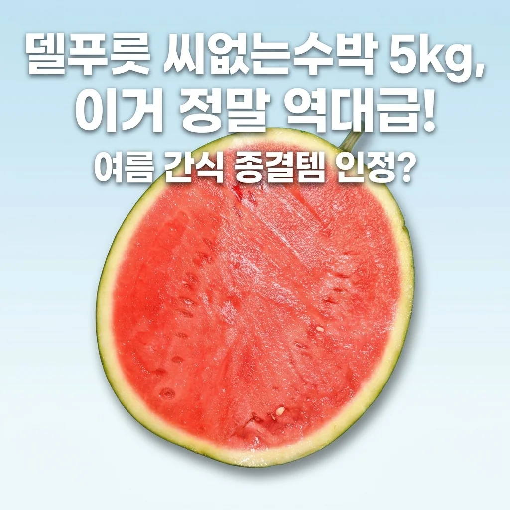 델푸릇 씨없는수박 5kg, 이거 정말 역대급! 여름 간식 종결템 인정?