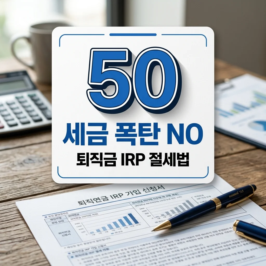 50대 퇴직금 IRP 계좌 이체: 세금 폭탄 피하는 절세법 완벽 가이드