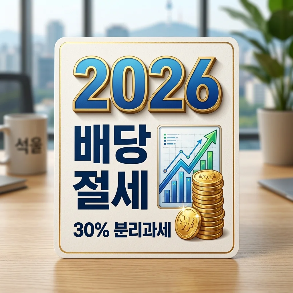 2026 고배당기업 배당소득 분리과세: 30% 세액감면 조건 완벽 가이드