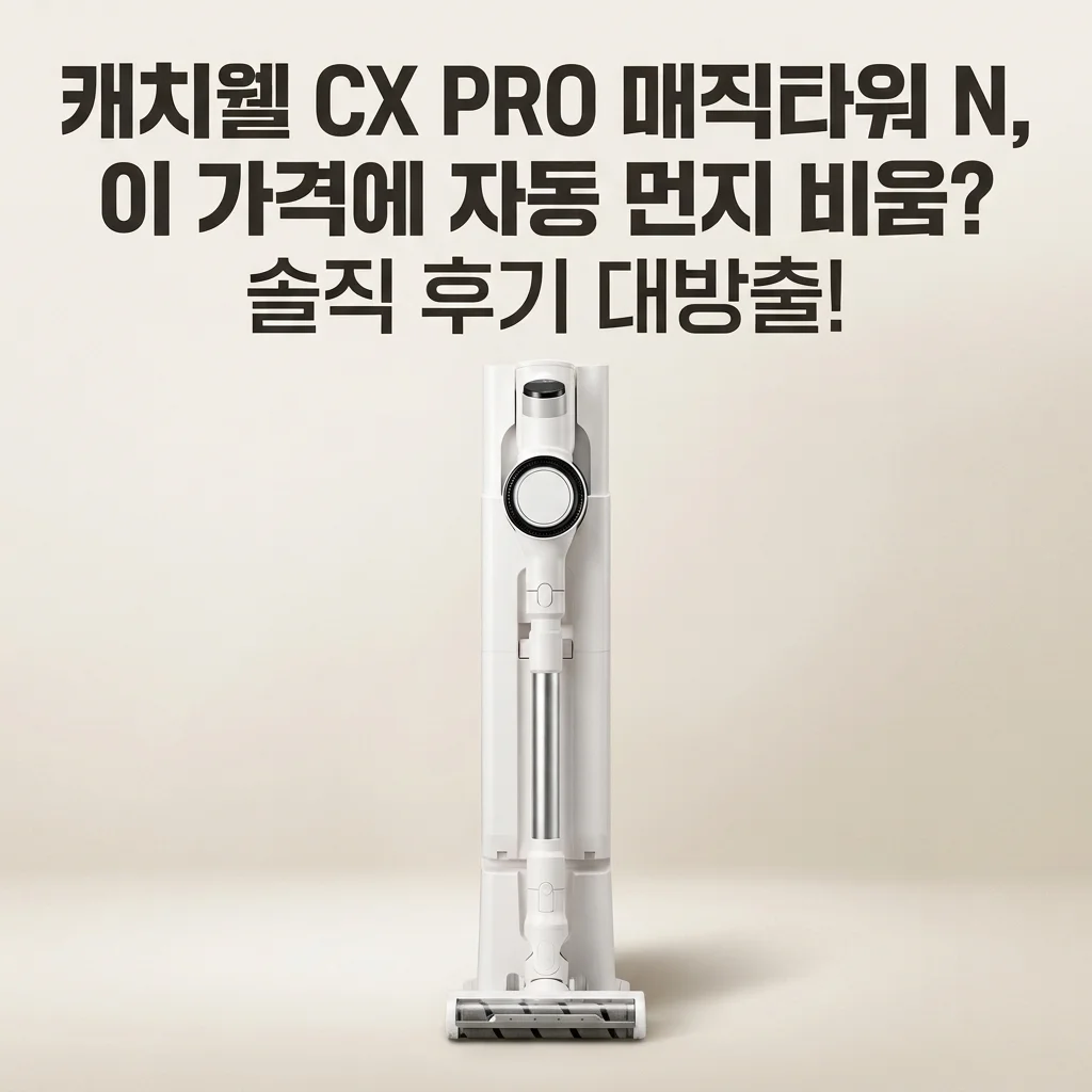 캐치웰 CX PRO 매직타워 N, 이 가격에 자동 먼지 비움? 솔직 후기 대방출!
