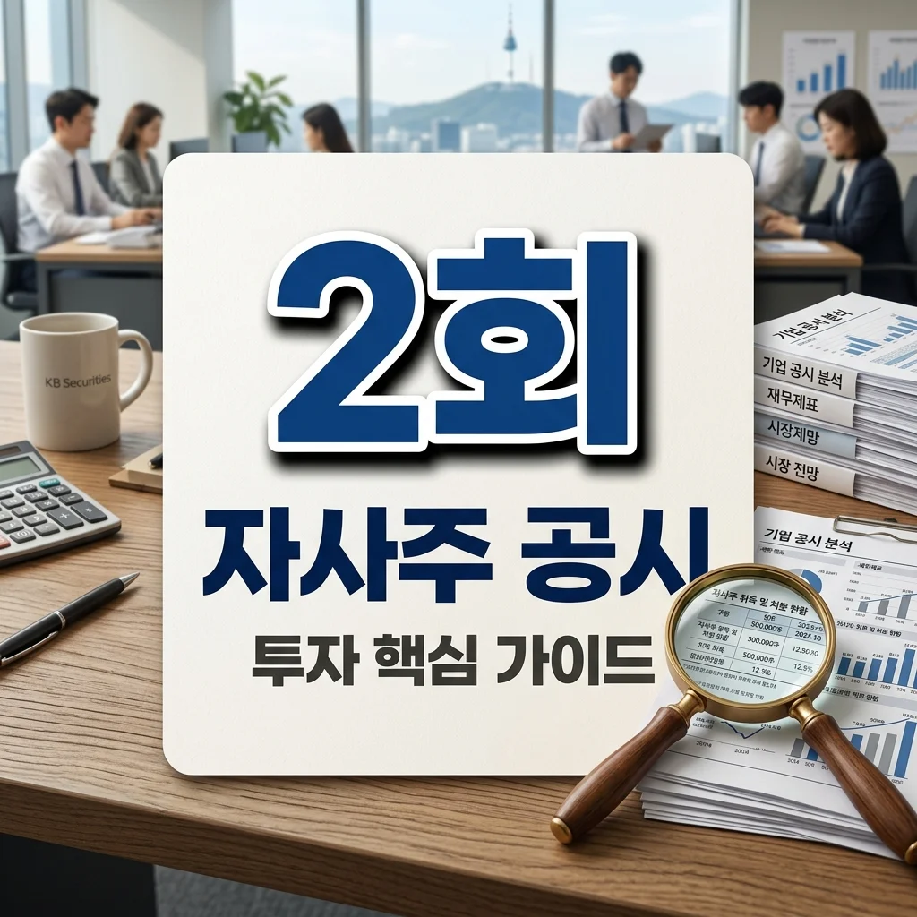 상장법인 자기주식 연 2회 공시: 투자자가 꼭 알아야 할 핵심 정보