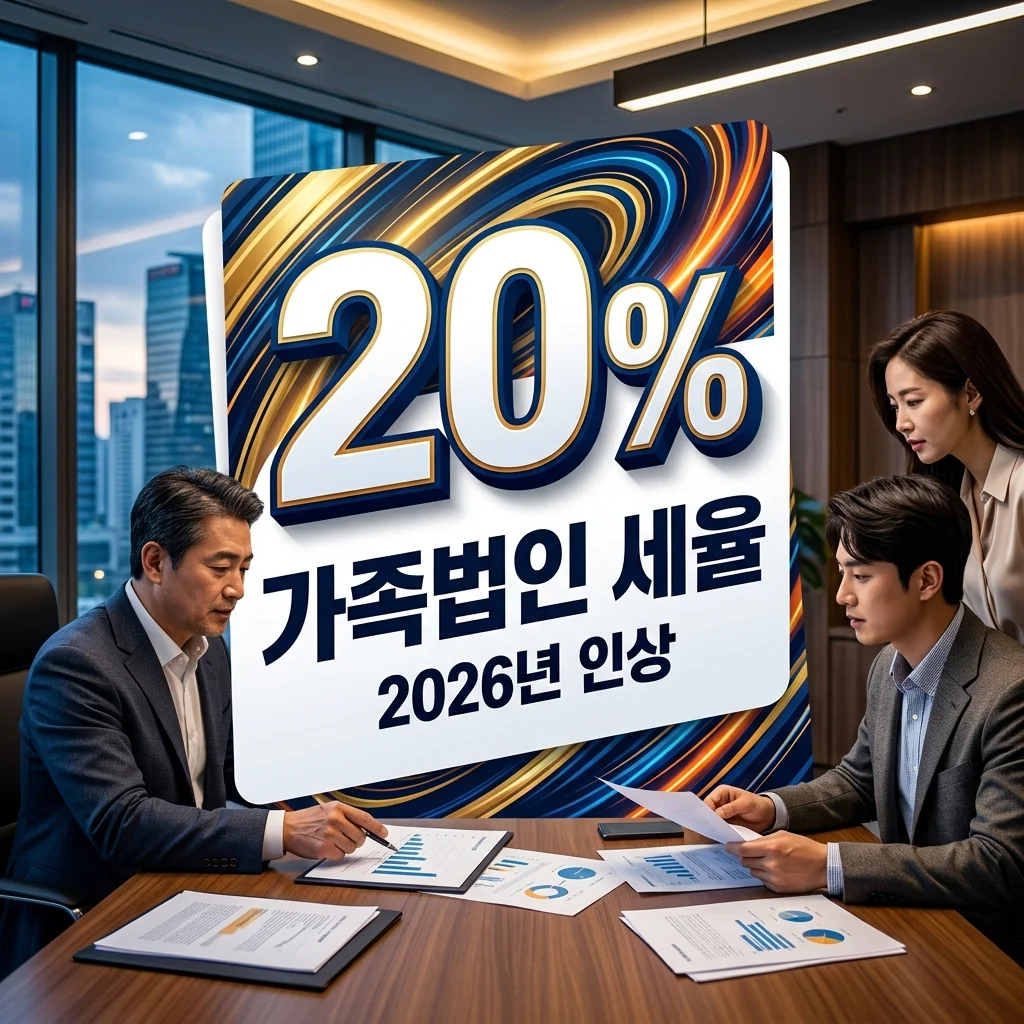 가족법인 성실신고 소규모 법인 세율, 2025년 19% → 2026년 20% 인상! 필승 대응 전략