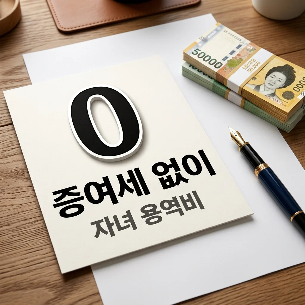 자녀 용역비, 증여세 없이 합법적으로 지급하는 완벽 가이드