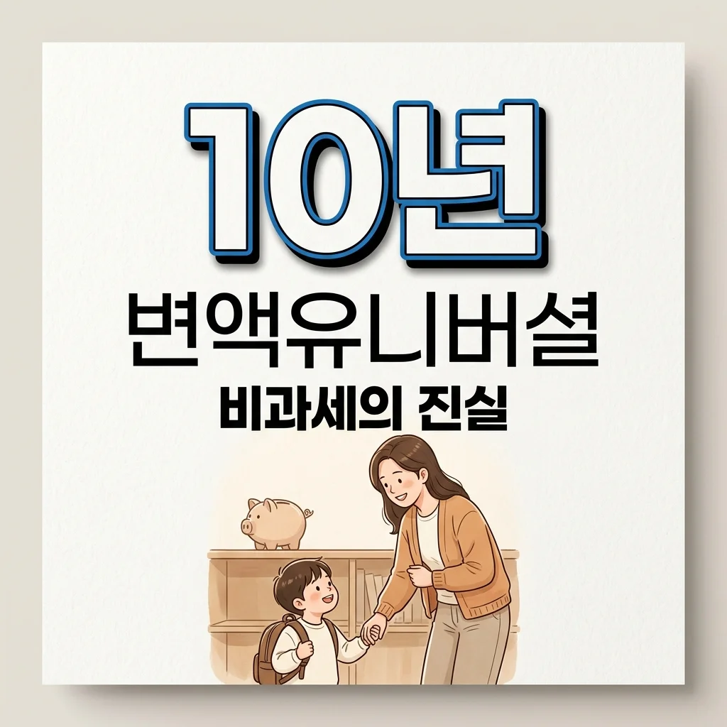 어린이 변액유니버셜 보험 비과세 혜택, 진짜일까? 허와 실 완벽 분석