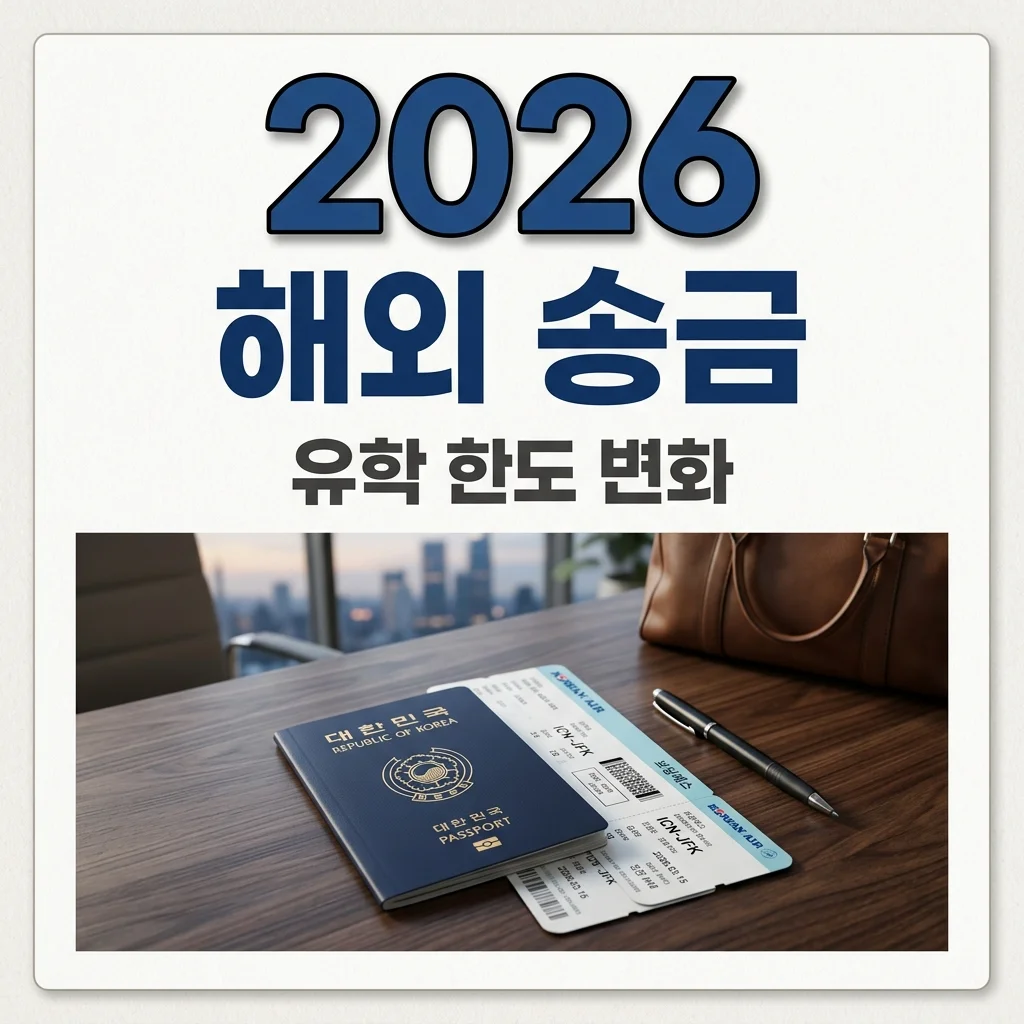 자녀 동반 해외 유학 송금, 2026년 한도와 지정거래은행 최신 가이드