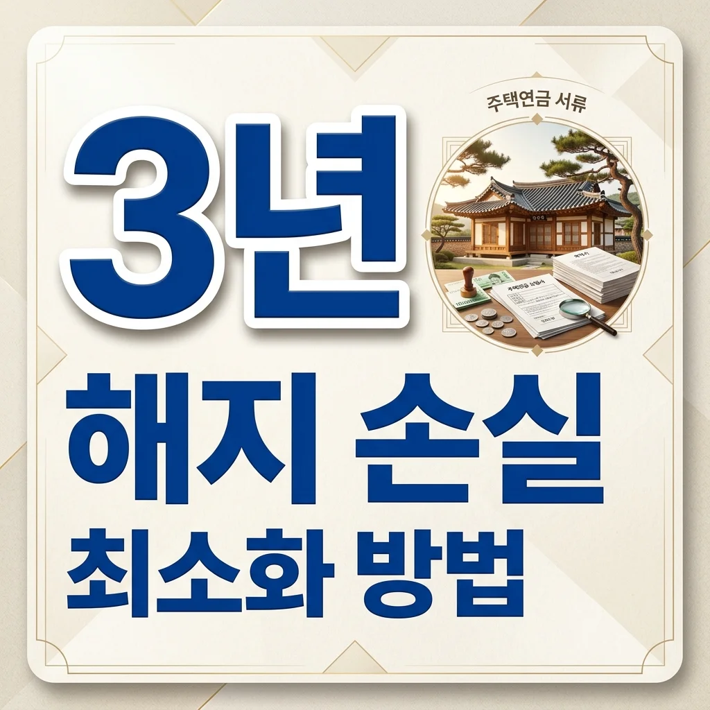 주택연금 중도해지 패널티, 손해 줄이는 법 & 재가입 제한 규정 완벽 정리