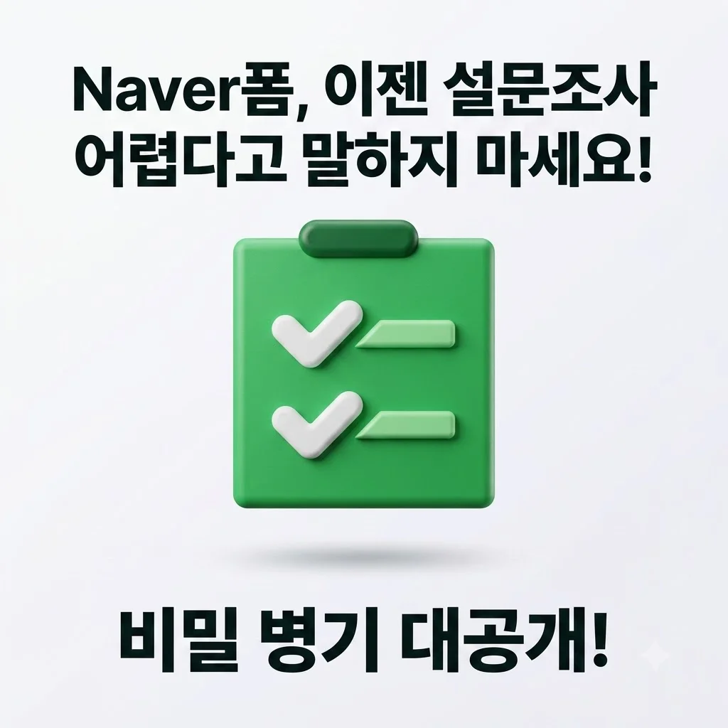 Naver폼, 이젠 설문조사 어렵다고 말하지 마세요! 비밀 병기 대공개!