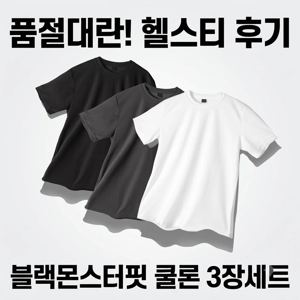 블랙몬스터핏 드라이 쿨론 쿨티 3장세트 품절대란 헬스티 후기