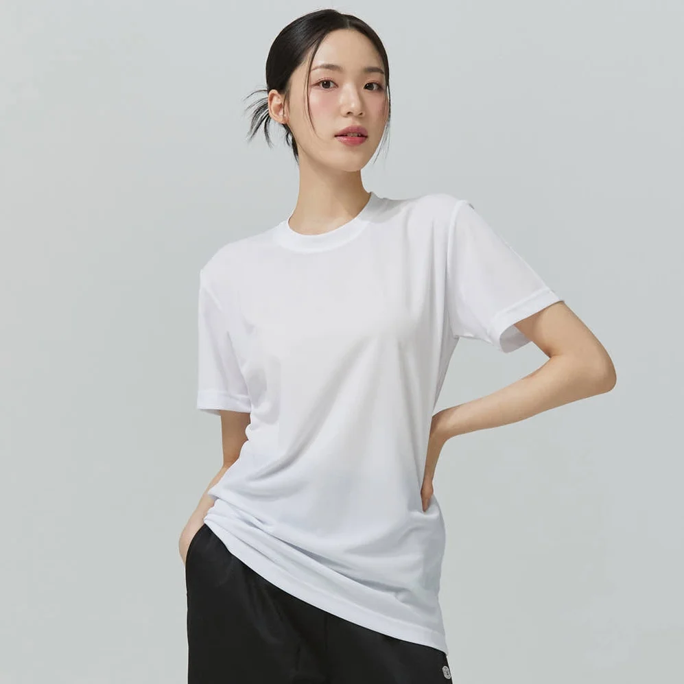 블랙몬스터핏 3장 세트 드라이 쿨론 쿨티 기능성 쿨링 무지 반팔 운동 헬스 티셔츠 상세 이미지 1